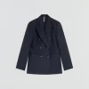 BLAZER CROISÃ EN TOILE DE LAINE