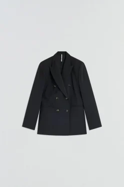 BLAZER CROISÃ EN TOILE DE LAINE