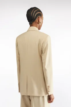 BLAZER EN TOILE DE LAINE Ã DOUBLE BOUTONNAGE