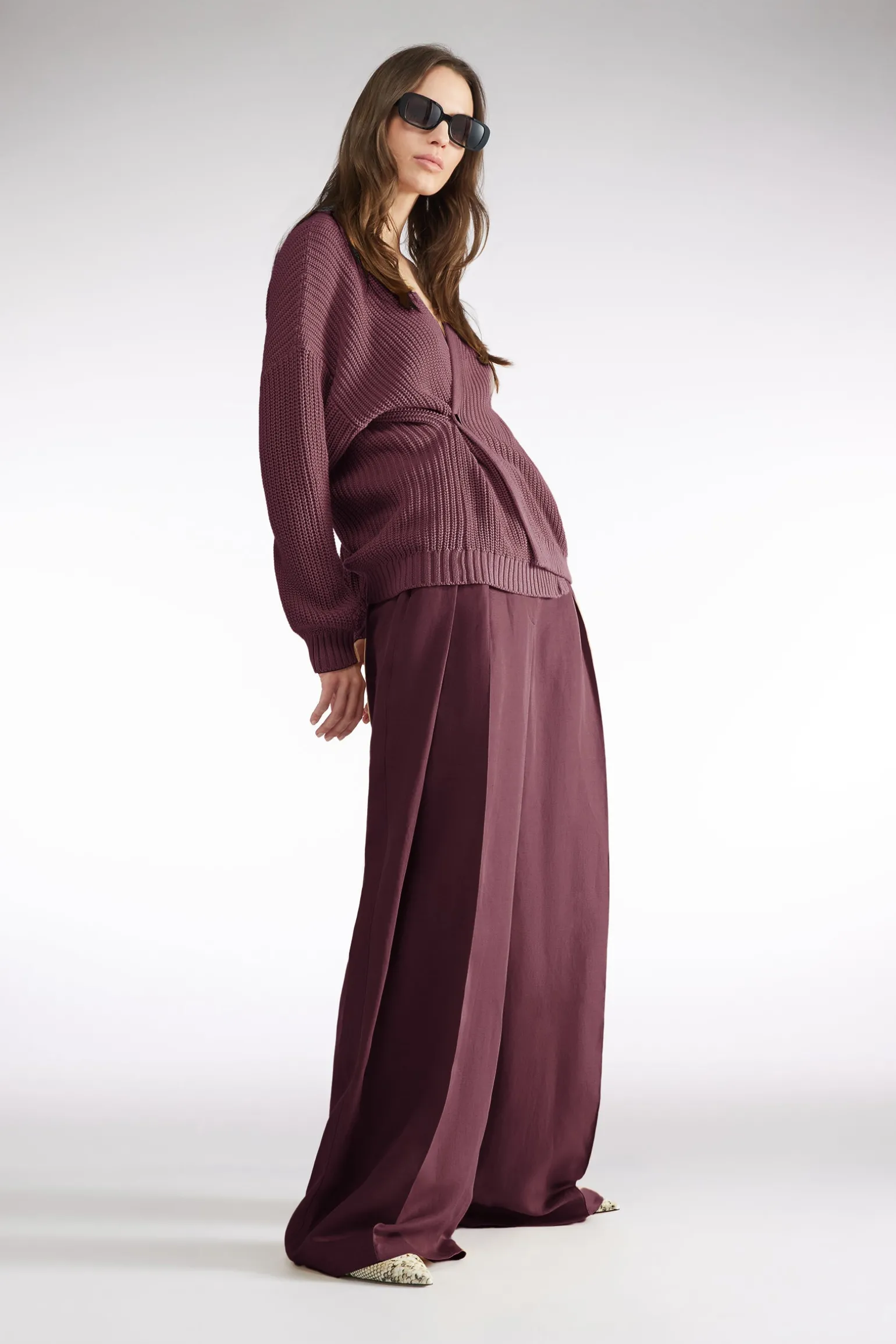 CARDIGAN EN MAILLE ANGLAISE