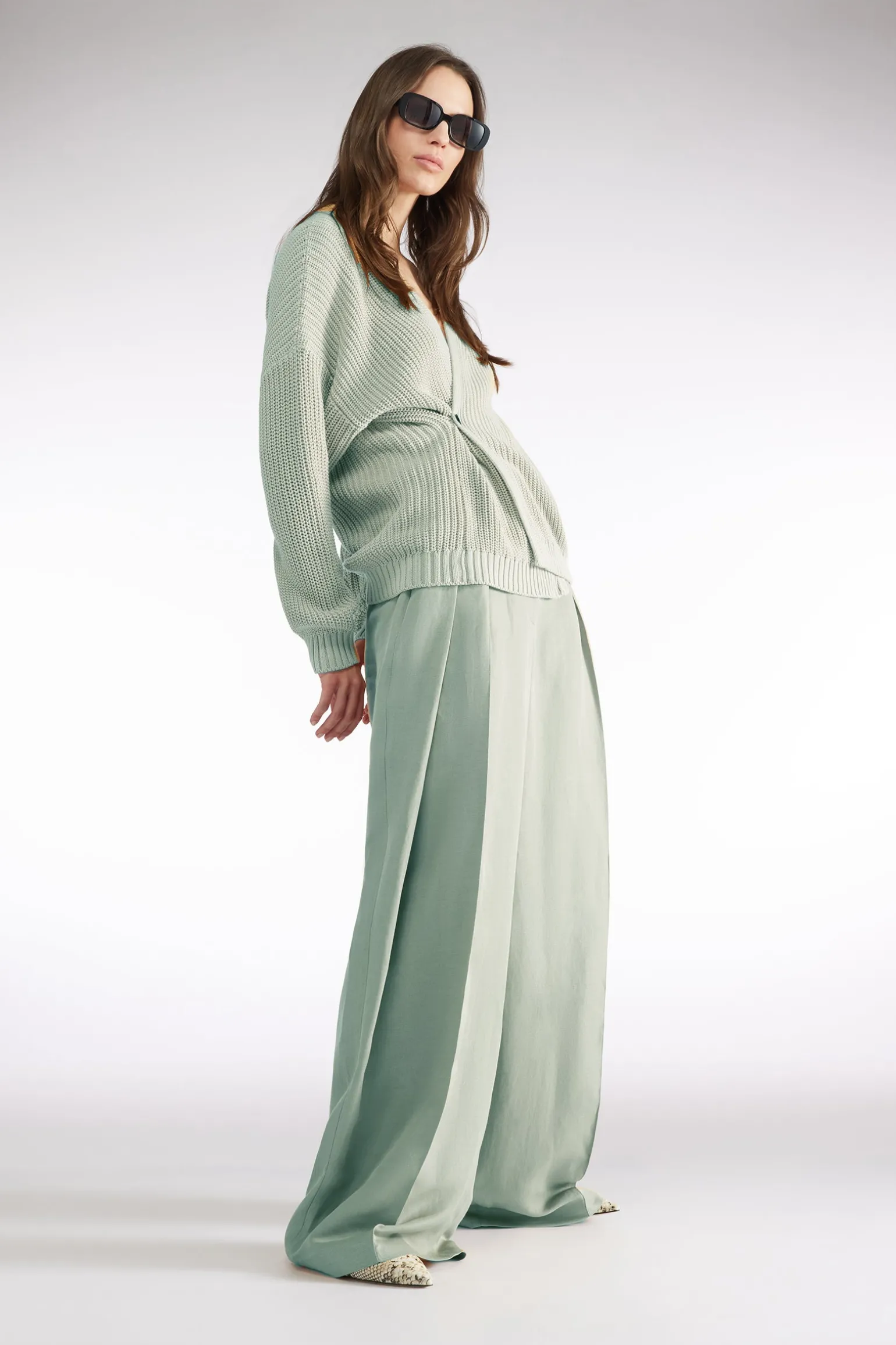 CARDIGAN EN MAILLE ANGLAISE