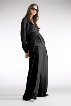 CARDIGAN EN MAILLE ANGLAISE