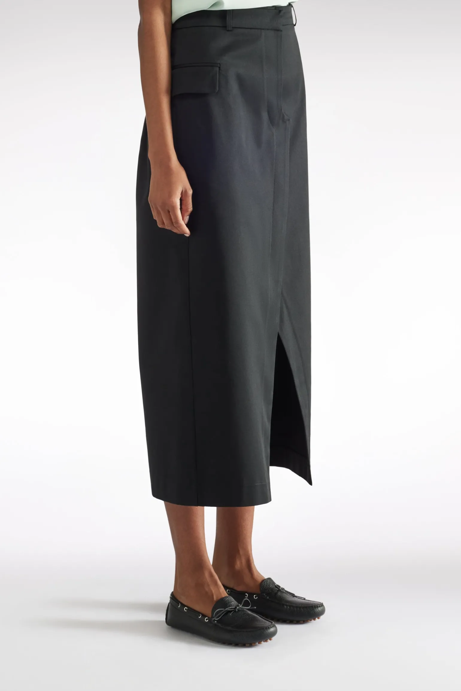 JUPE EN GABARDINE DE LAINE