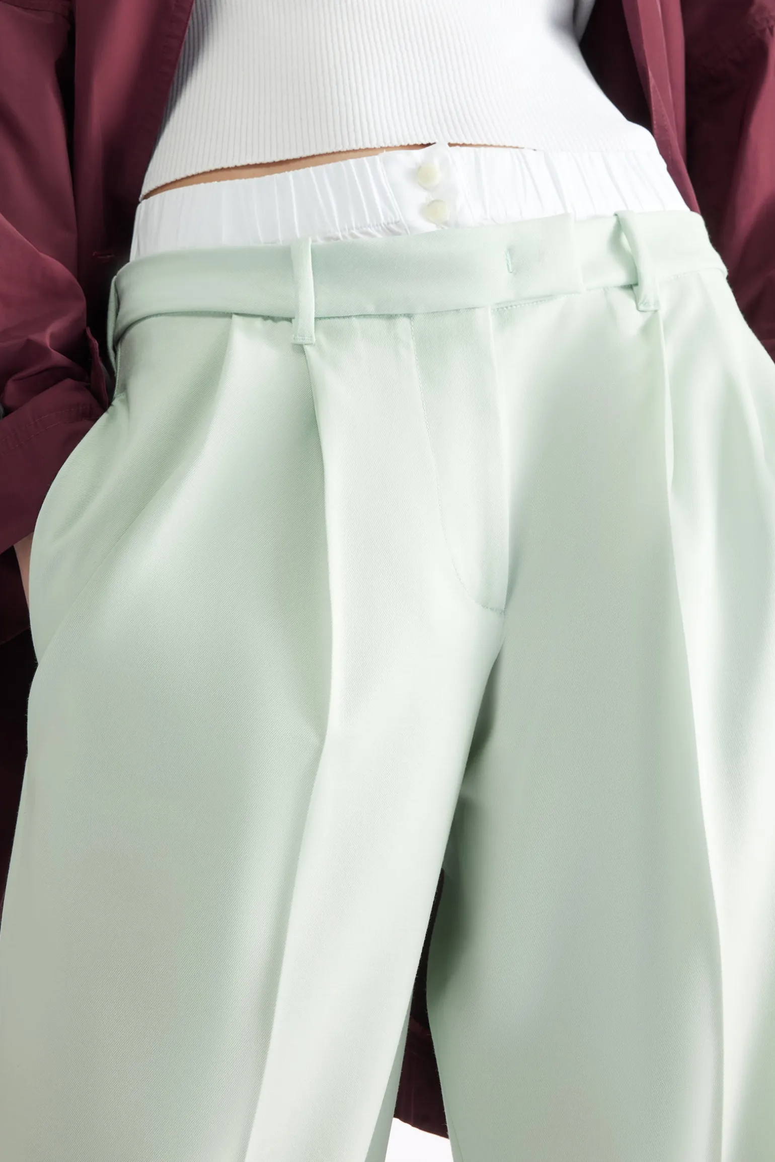 PANTALON Ã DOUBLE ÃPAISSEUR Ã LA TAILLE