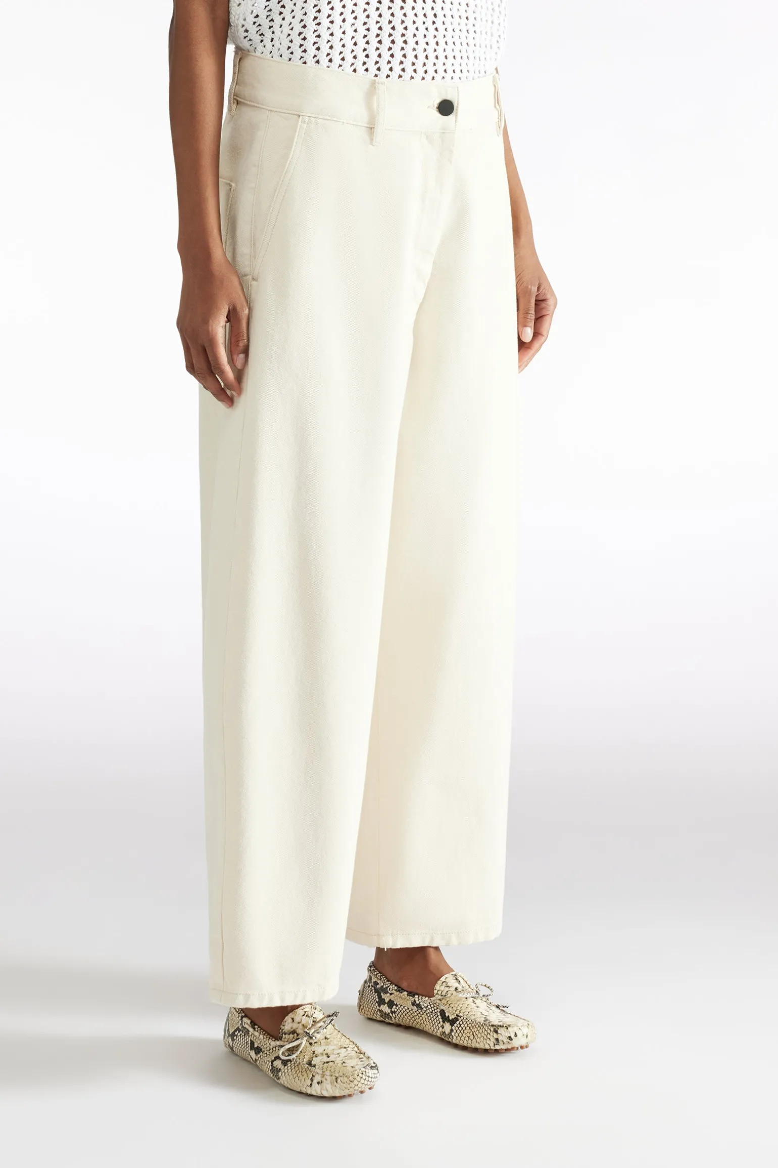 PANTALON EN BULL DE COTON