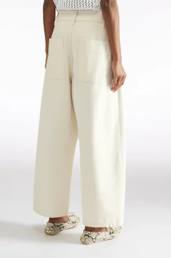 PANTALON EN BULL DE COTON