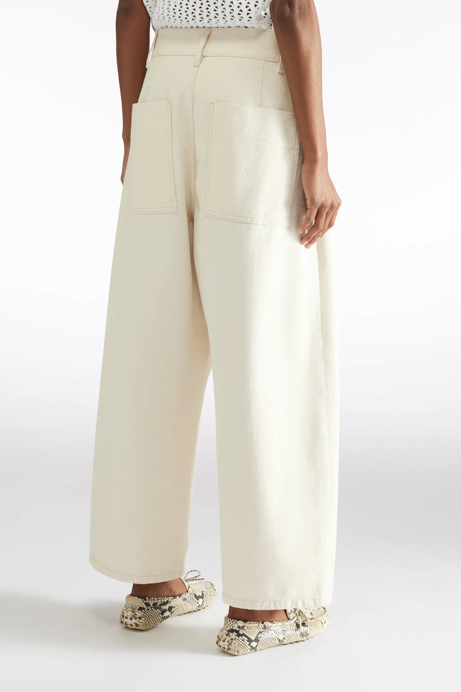 PANTALON EN BULL DE COTON
