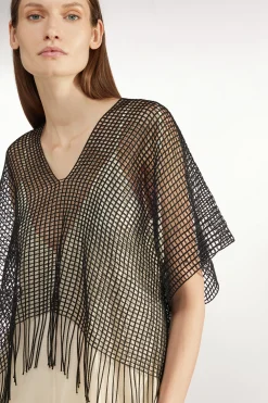 PONCHO EN FILET DE COTON