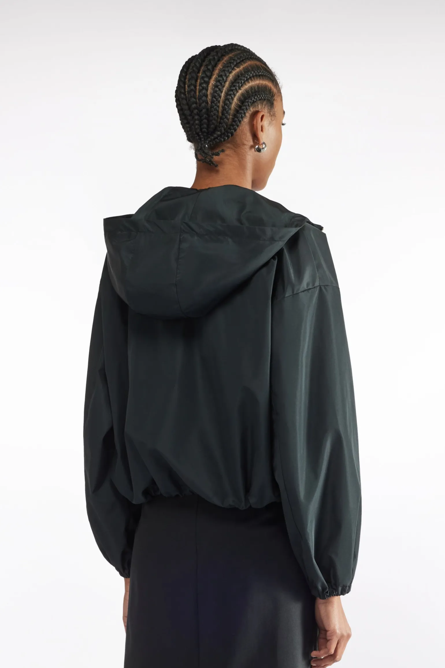 VESTE Ã CAPUCHE EN TAFFETAN