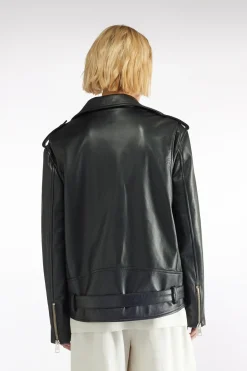 VESTE BIKER EN VÃRITABLE CUIR