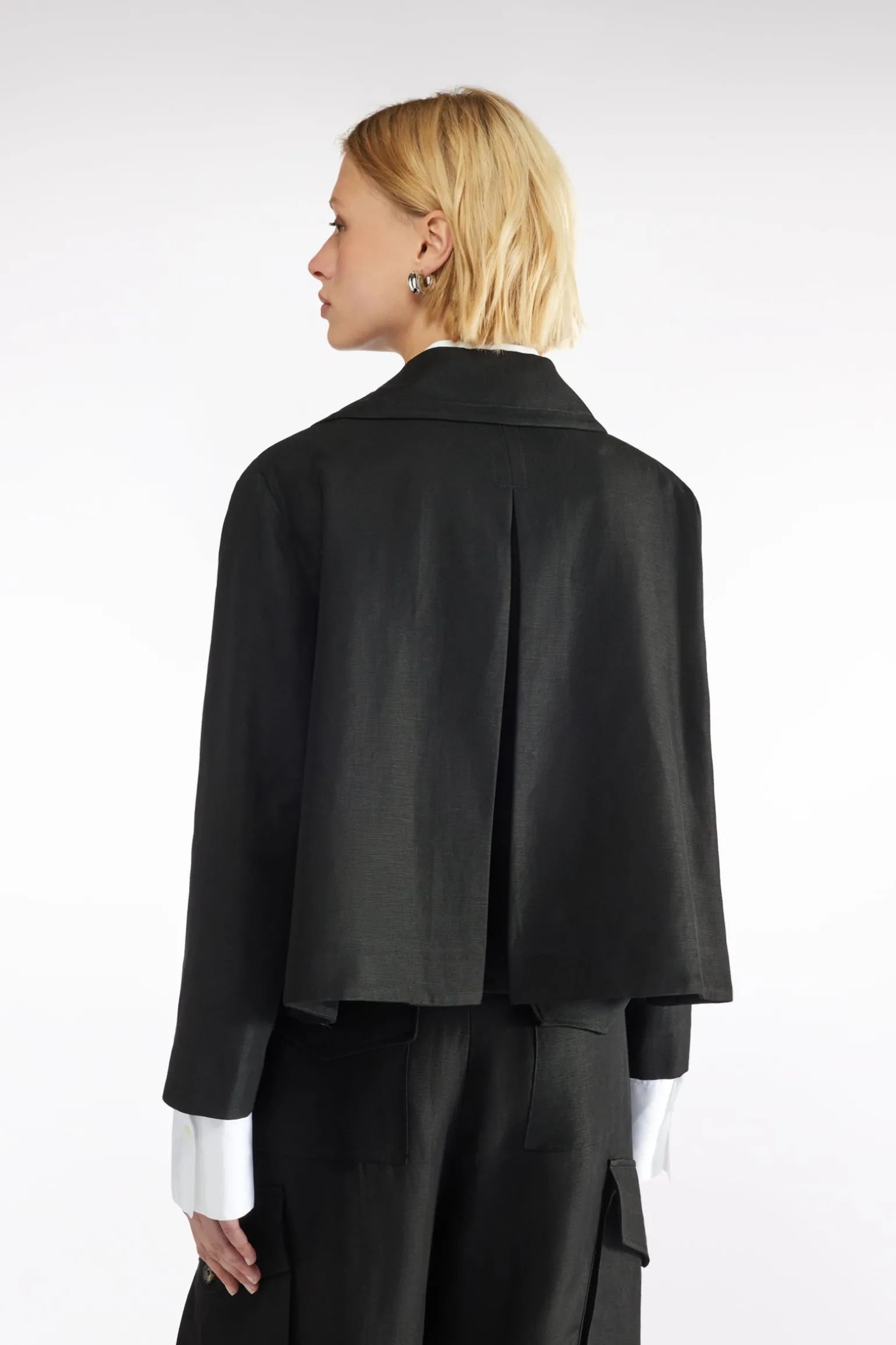 VESTE EN LIN-VISCOSE